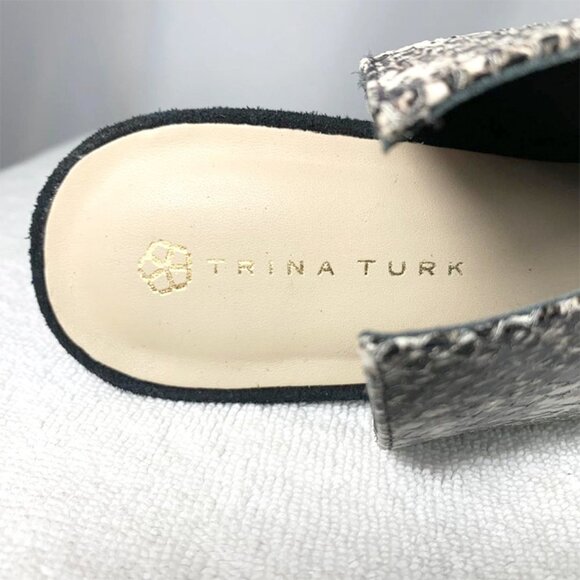 TRINA TURK Laguna snake print stiletto mules - Picture 7 of 8